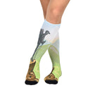 Sierra Socks Hikers Haven Pattern Unisex Socks, Colorful Pattern Crazy Socks, Soft Casual Socks