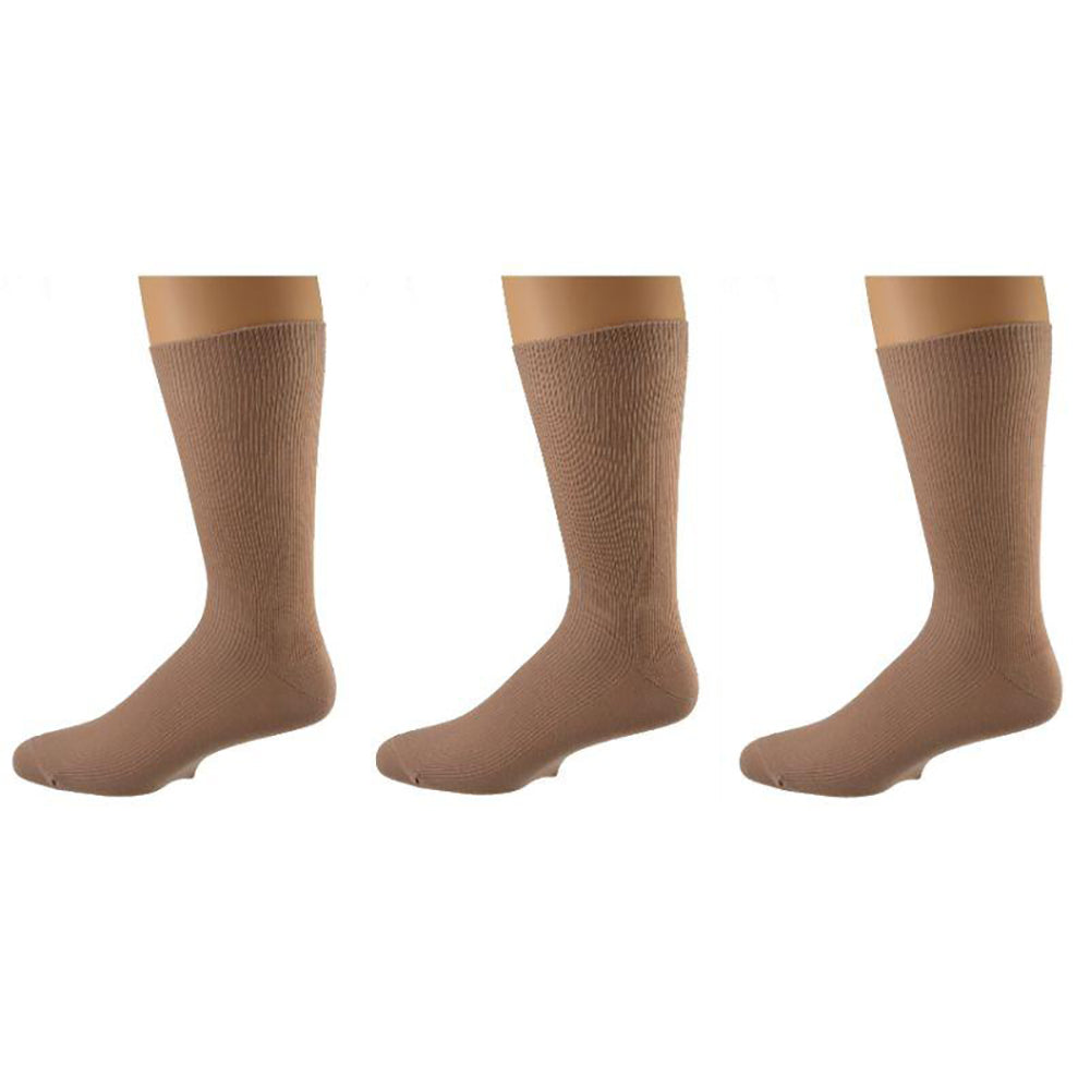 Diabetic True Rib Combed Cotton Crew Socks M11