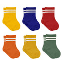 Newborn Unisex Cotton Ankle-Hi Socks with Stripes Assorted 6 Pair Pack