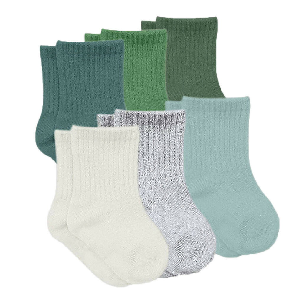 Newborn Cotton Ankle-Hi Socks Assorted 6 Pair Pack