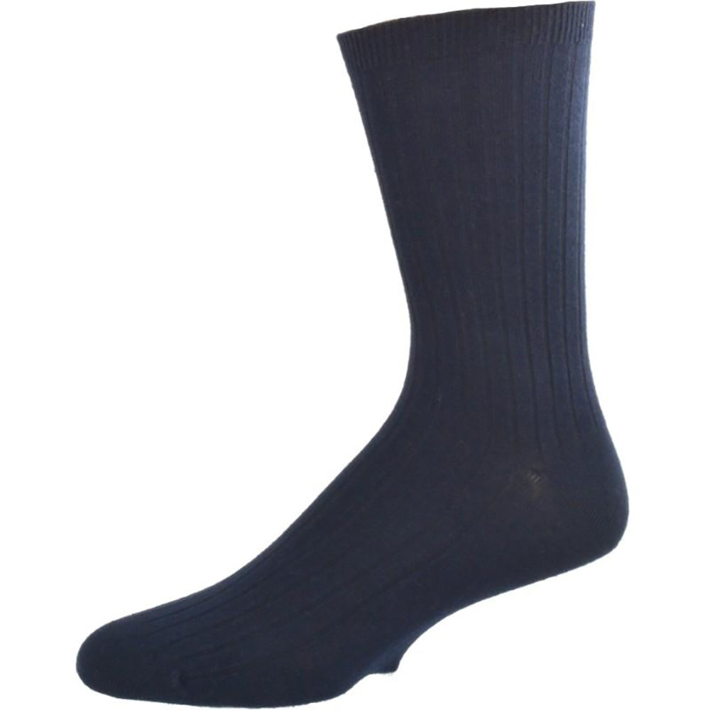 Big Boys & Girls (Unisex) Classic Dress Uniform Ribbed 3 Pair Pack Crew Socks