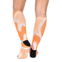 Sierra Socks Orange Creamsicle Pattern CoolMax Socks, Nature Collection for Men & Women Eco-Friendly Crew Socks