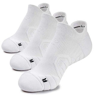Running Performance No Show White Ankle Hi Socks