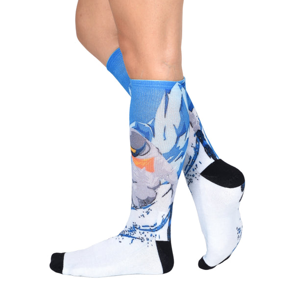 Sierra Socks Shredding Slopes Pattern CoolMax Socks, Nature Collection for Men & Women Eco-Friendly Colorful Crew Socks
