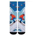 Sierra Socks Steep Slopes Pattern Unisex Socks, Mid Calf Socks, Skiing Socks, Unisex Outerwear Socks