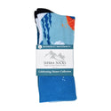 Sierra Socks Steep Slopes Pattern CoolMax Socks, Nature Collection for Men & Women Eco-Friendly Colorful Crew Socks