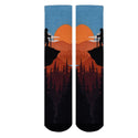 Sierra Socks Sunset Stroll Pattern CoolMax Socks, Nature Collection for Men & Women Eco-Friendly Crew Socks