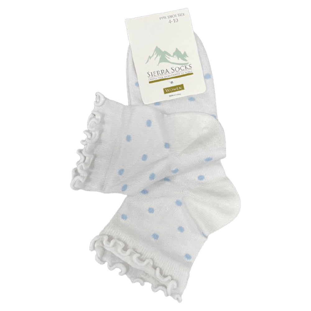Women's Bamboo Low Cut Quarter 4-Pair Pack Lettuce Edge Ruffle Socks