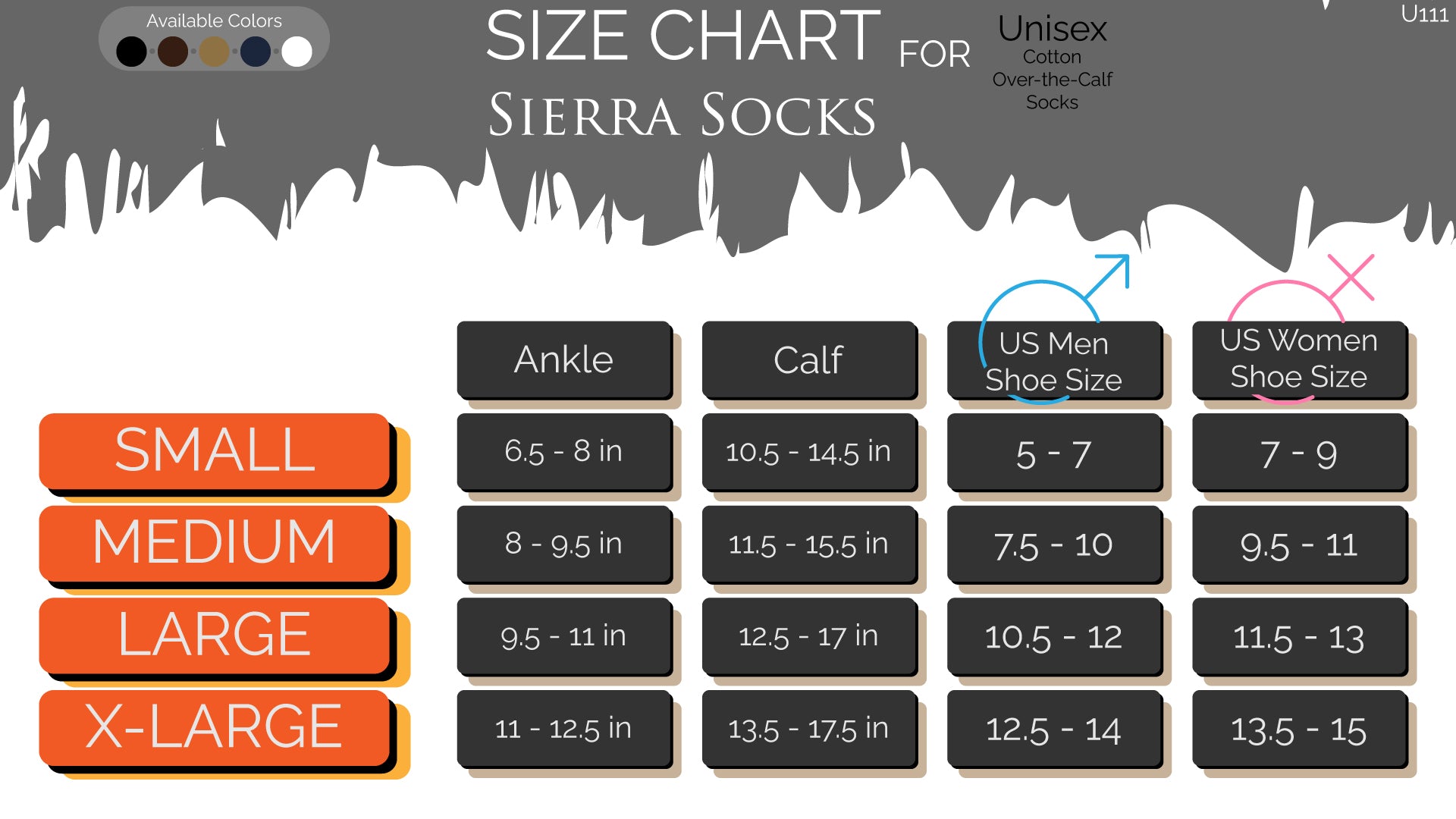 Sierra Socks Unisex Cotton Over-the-Calf Trouser Socks - 20-30 mmHg U111